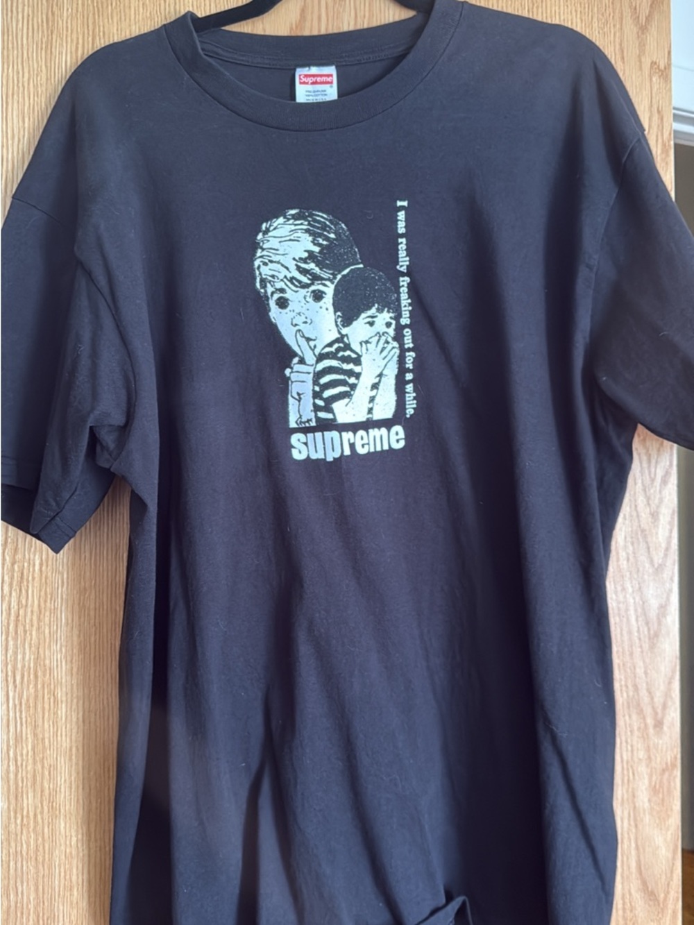 Supreme Black Freaking Out Tee